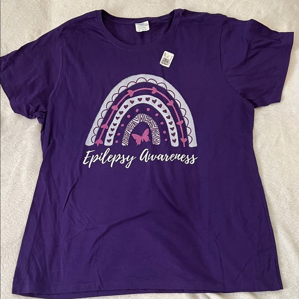 Epilepsy Awareness Purple T-Shirt (Women’s XL)